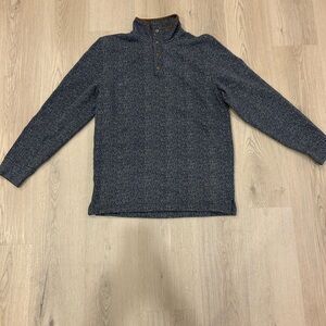 Arrow Men's Navy Snap Button Quarter Zip Sweater